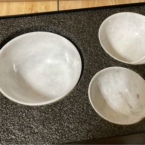 Brand new in box never used marble bowls